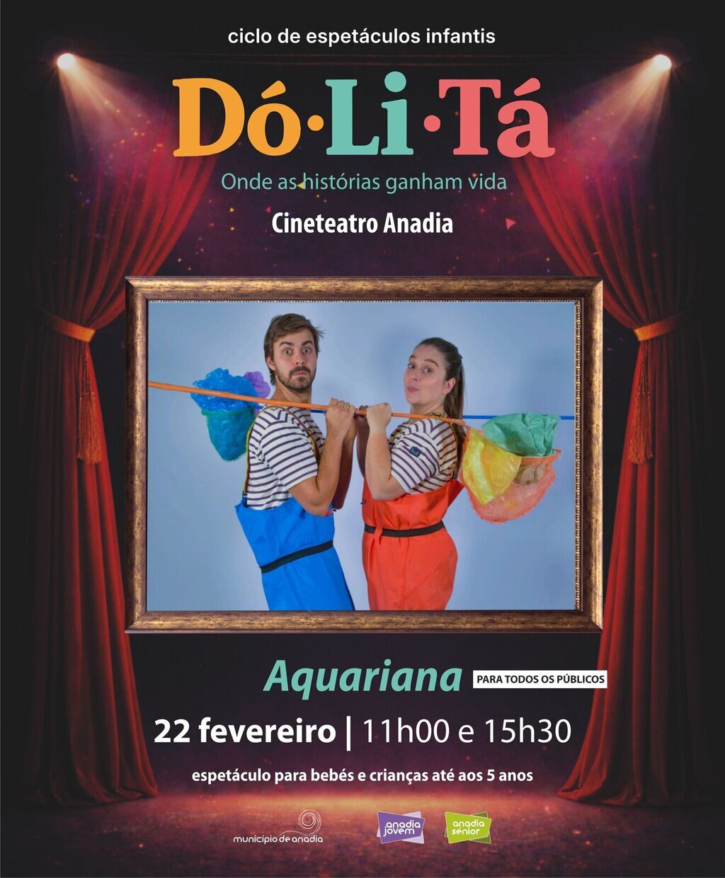 Espetáculo para bebés no Cineteatro Anadia