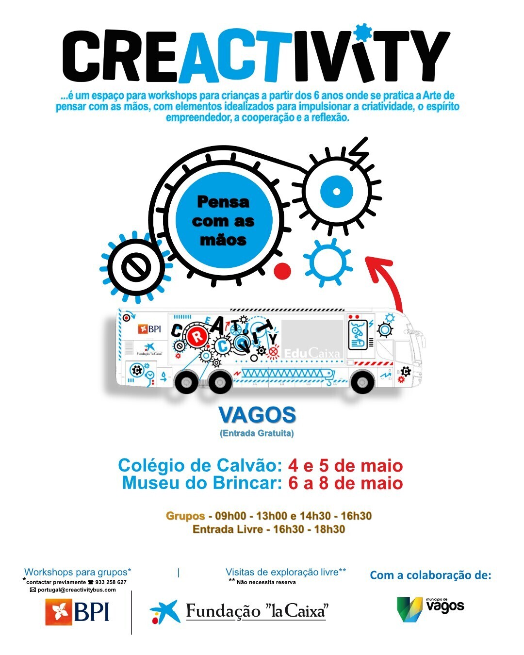 CREACTIVITY BUS CHEGA AO CONCELHO DE VAGOS PARA PROMOVER A CRIATIVIDADE E A INOVAÇÃO JUNTO DOS MA...