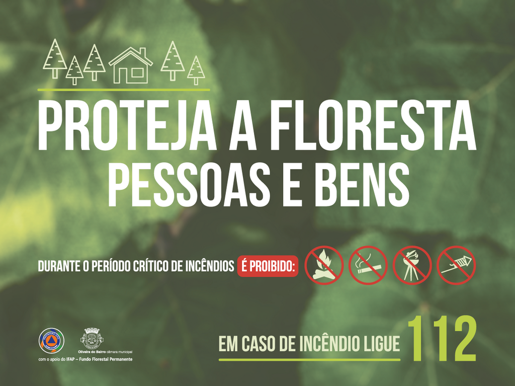 Período Crítico de Incêndios Florestais | 1 de julho a 30 de setembro