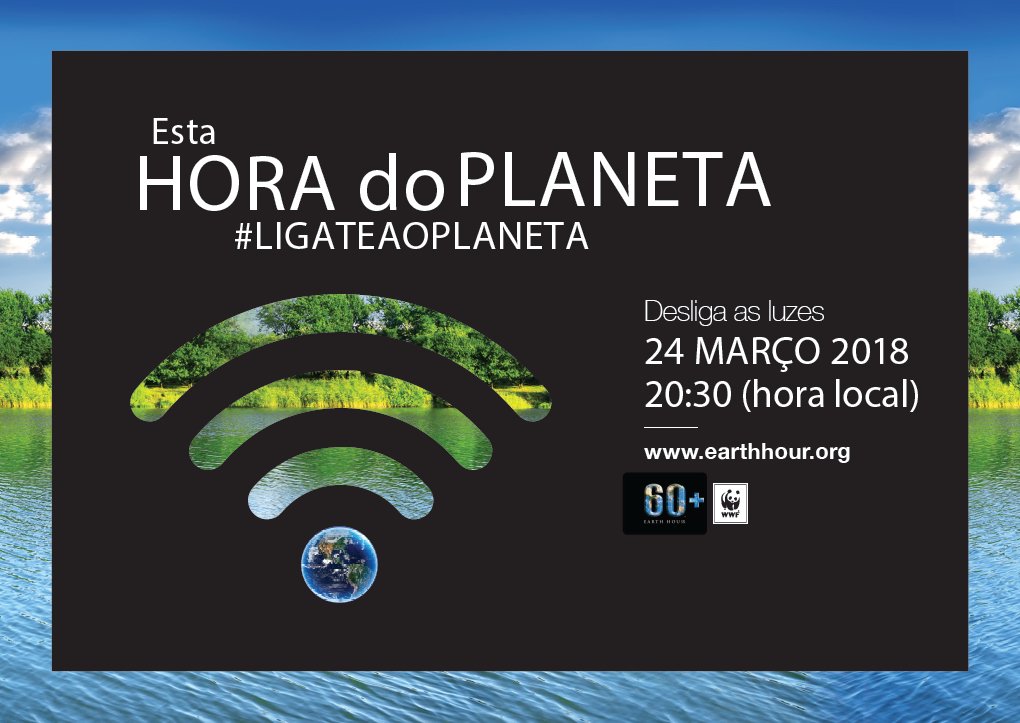 Hora do Planeta 2018 - 24  de março apagar as luzes entre as 20h30 e as 21h30