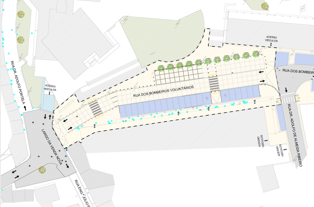 Abertura da Rua dos Bombeiros Voluntários