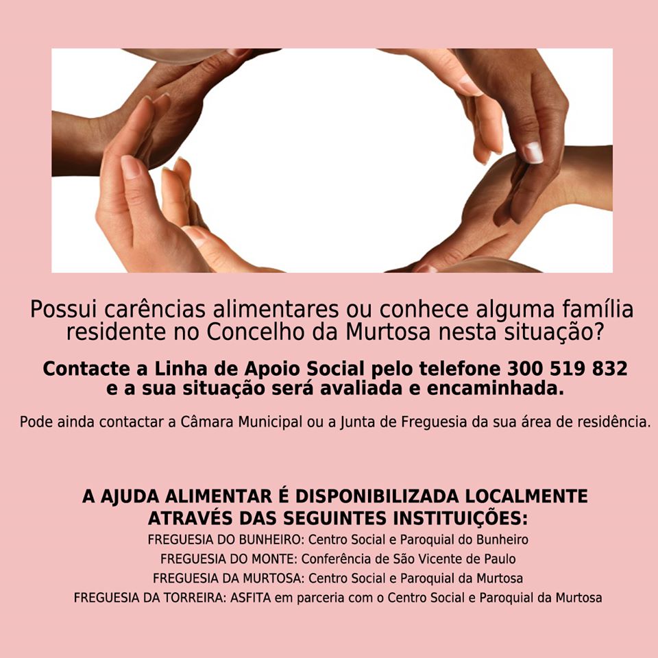  PRECISA DE APOIO ALIMENTAR OU CONHECE FAMÍLIAS DO CONCELHO QUE NECESSITEM DE AJUDA?