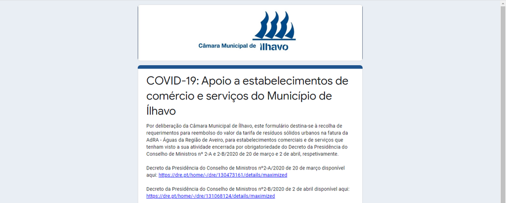 Comércio: fatura da água do mês de maio com informação sobre devolução da taxa RSU