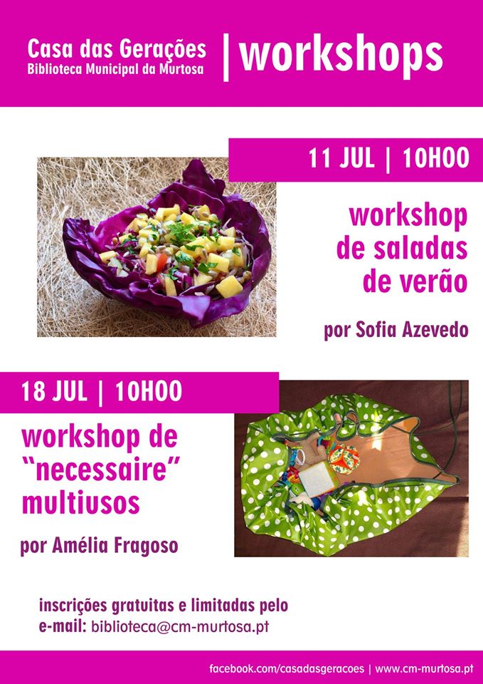  WORKSHOPS REGRESSAM À CASA DAS GERAÇÕES