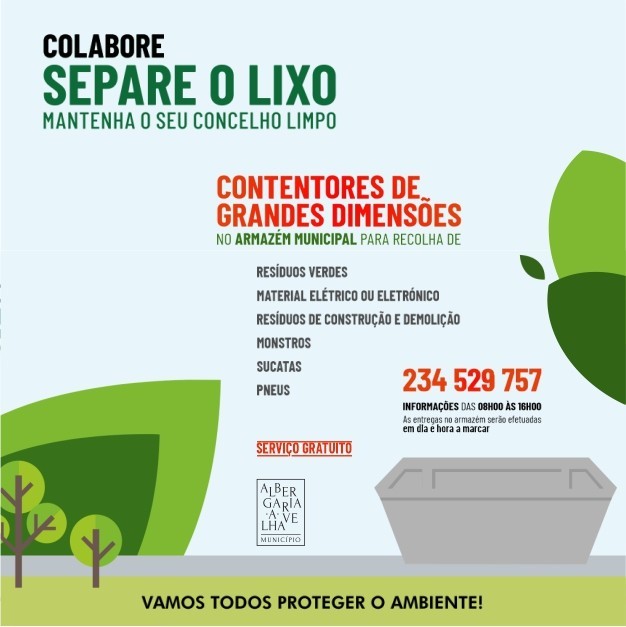 Município aposta no reforço de soluções para reciclagem com Serviço Gratuito