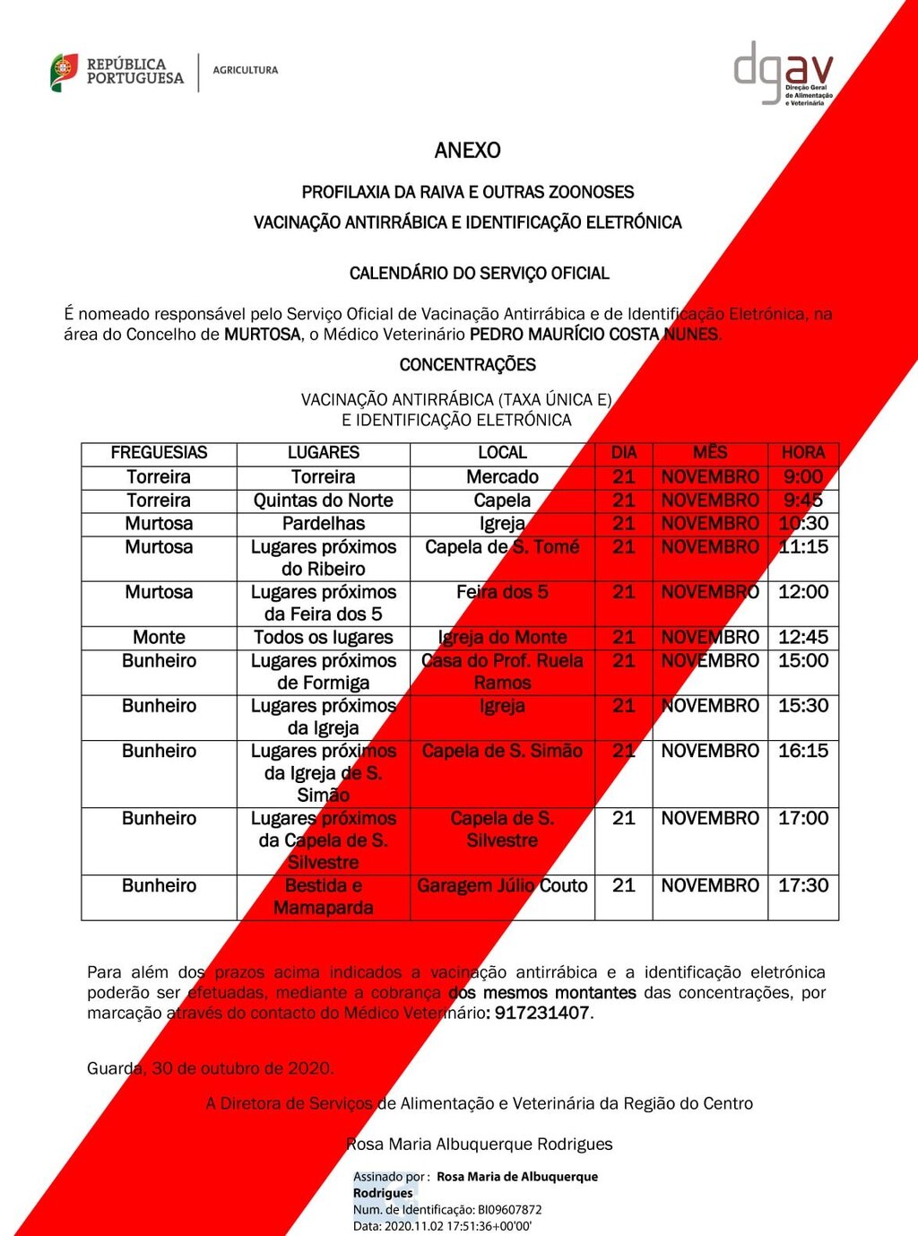 VACINAÇÃO ANTIRRÁBICA E IDENTIFICAÇÃO ELETRÓNICA