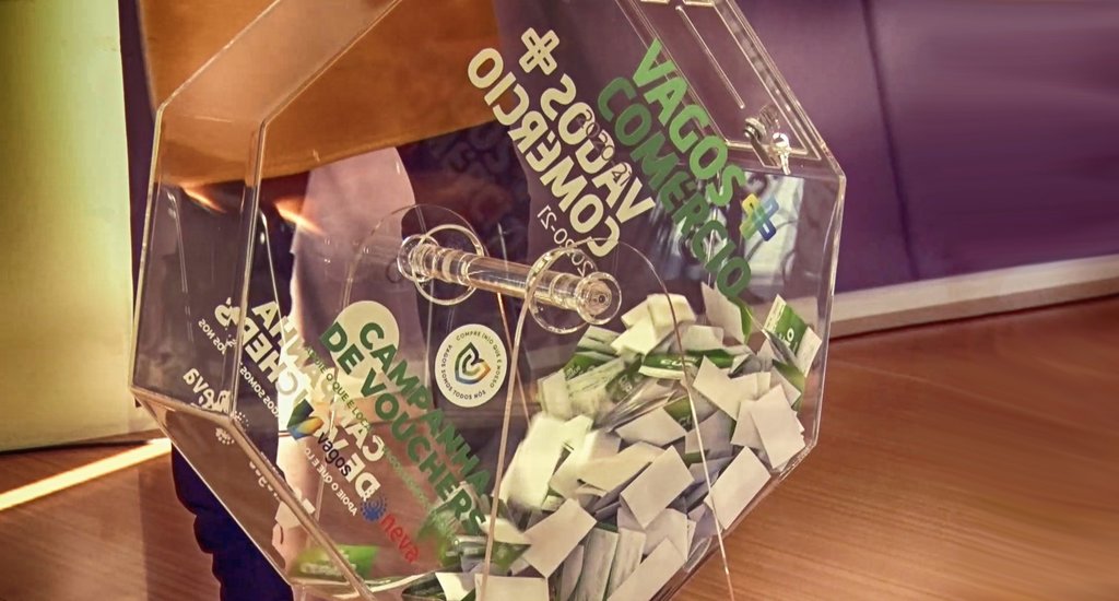 RETOMA DOS SORTEIOS DA CAMPANHA DE VOUCHERS  “VAGOS +COMÉRCIO”