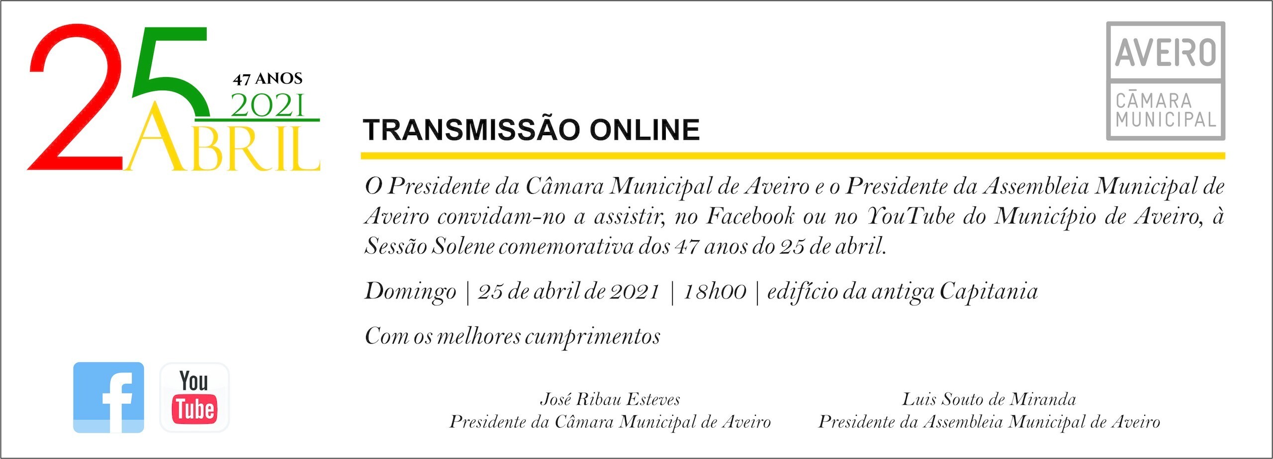 SESSÃO SOLENE COMEMORATIVA DO 25 DE ABRIL