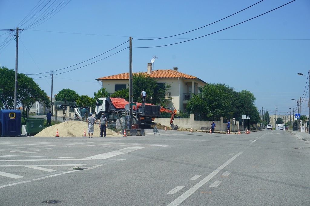 Início da construção da Rotunda de Vale de Ílhavo