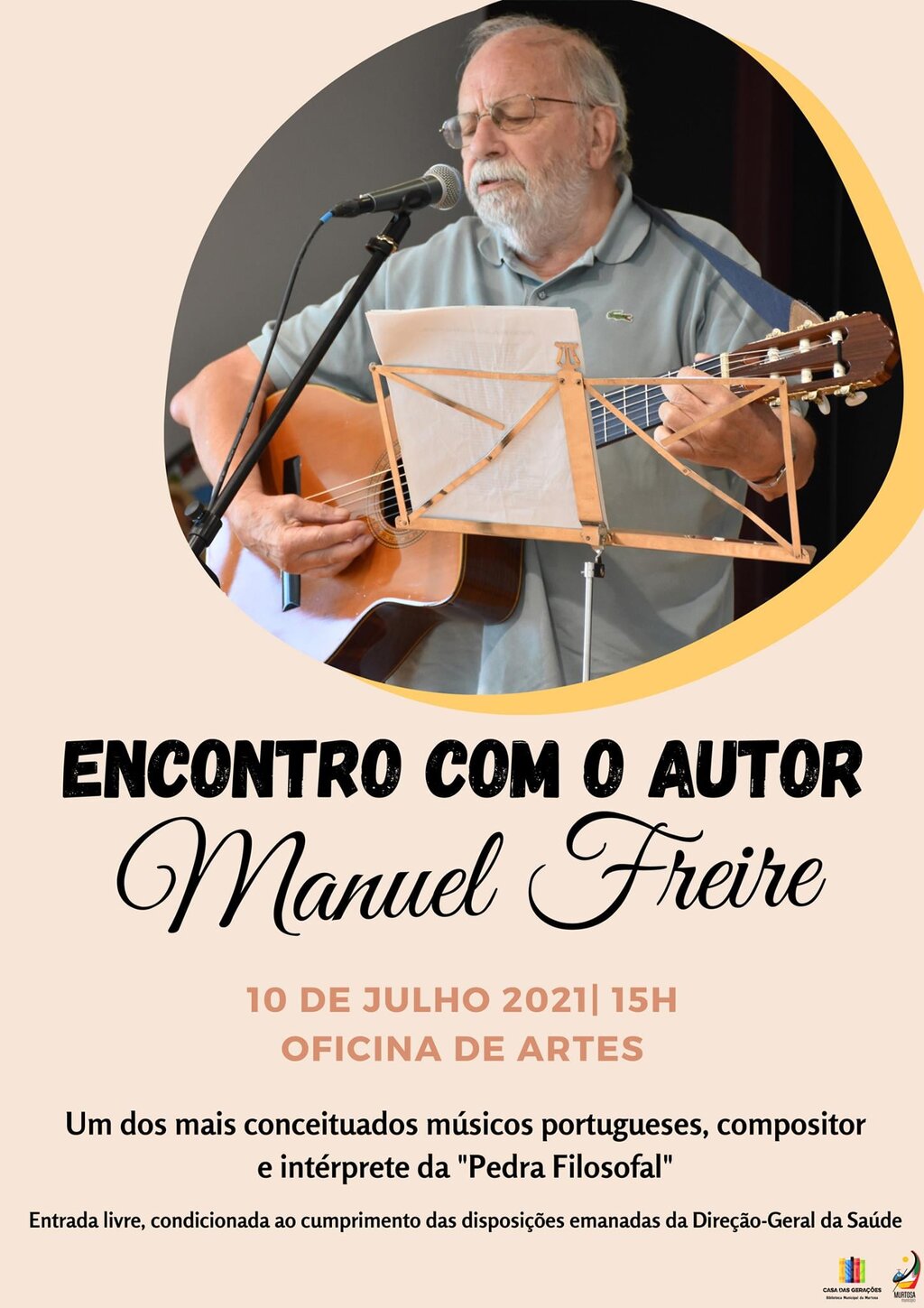 ENCONTRO COM O AUTOR TRAZ À MURTOSA O CANTAUTOR MANUEL FREIRE