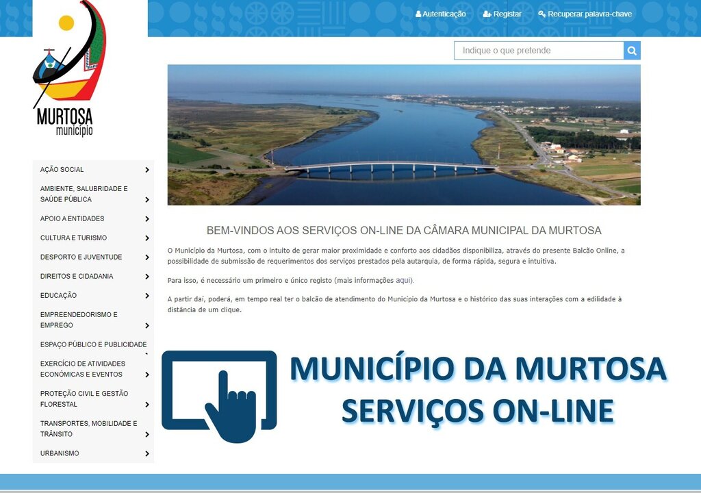  MUNICÍPIO DA MURTOSA DISPONIBILIZA SERVIÇOS ON-LINE
