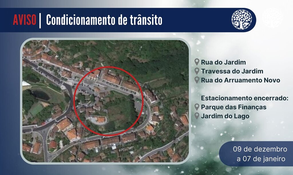Trânsito condicionado devido à realização da Vila Natal