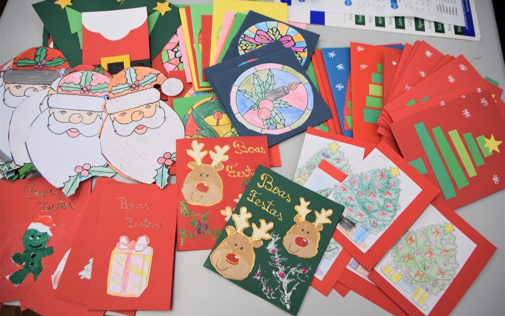 Crianças criam postais de Natal para 1000 seniores Albergarienses