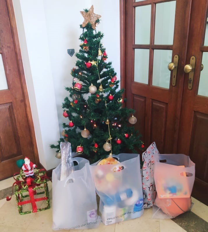 Entrega de cabazes de Natal a famílias carenciadas