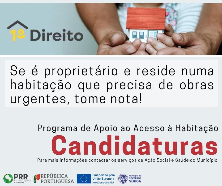 Apoio à reabilitação de casas degradadas - 1.º Direito