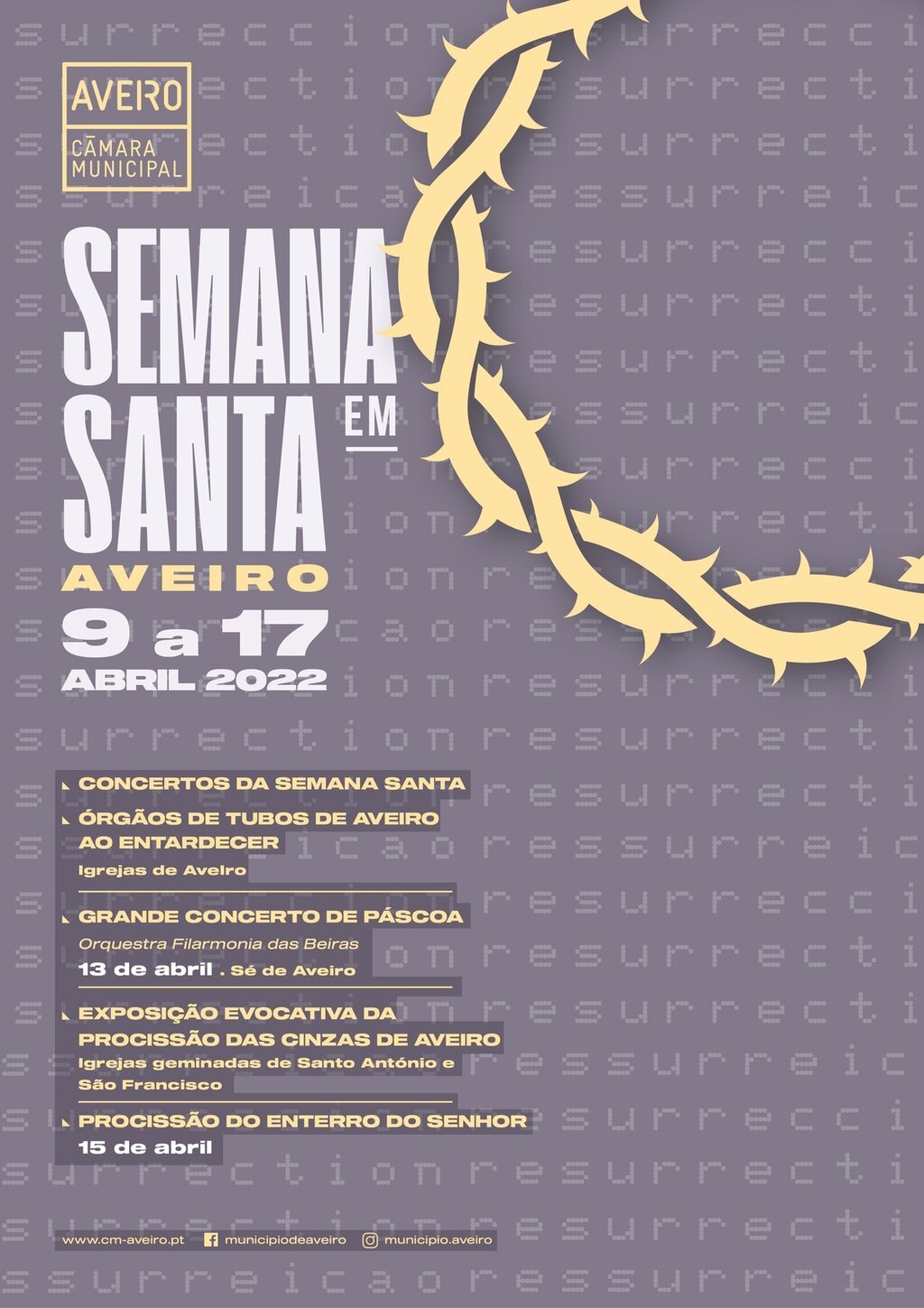 PROGRAMA DA SEMANA SANTA EM AVEIRO