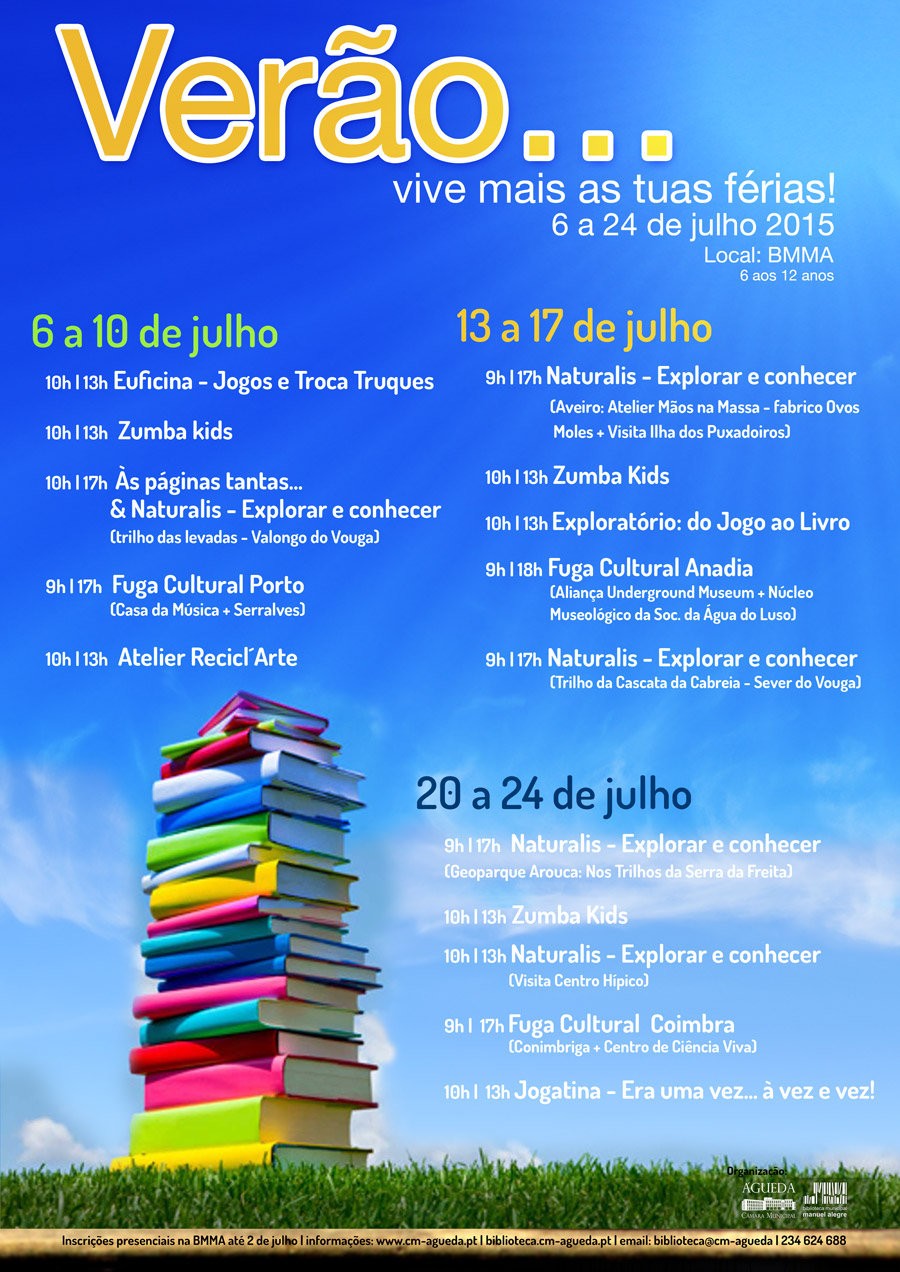 Biblioteca Municipal Manuel Alegre propõe Programa Gratuito “Verão… vive mais as tuas férias!”