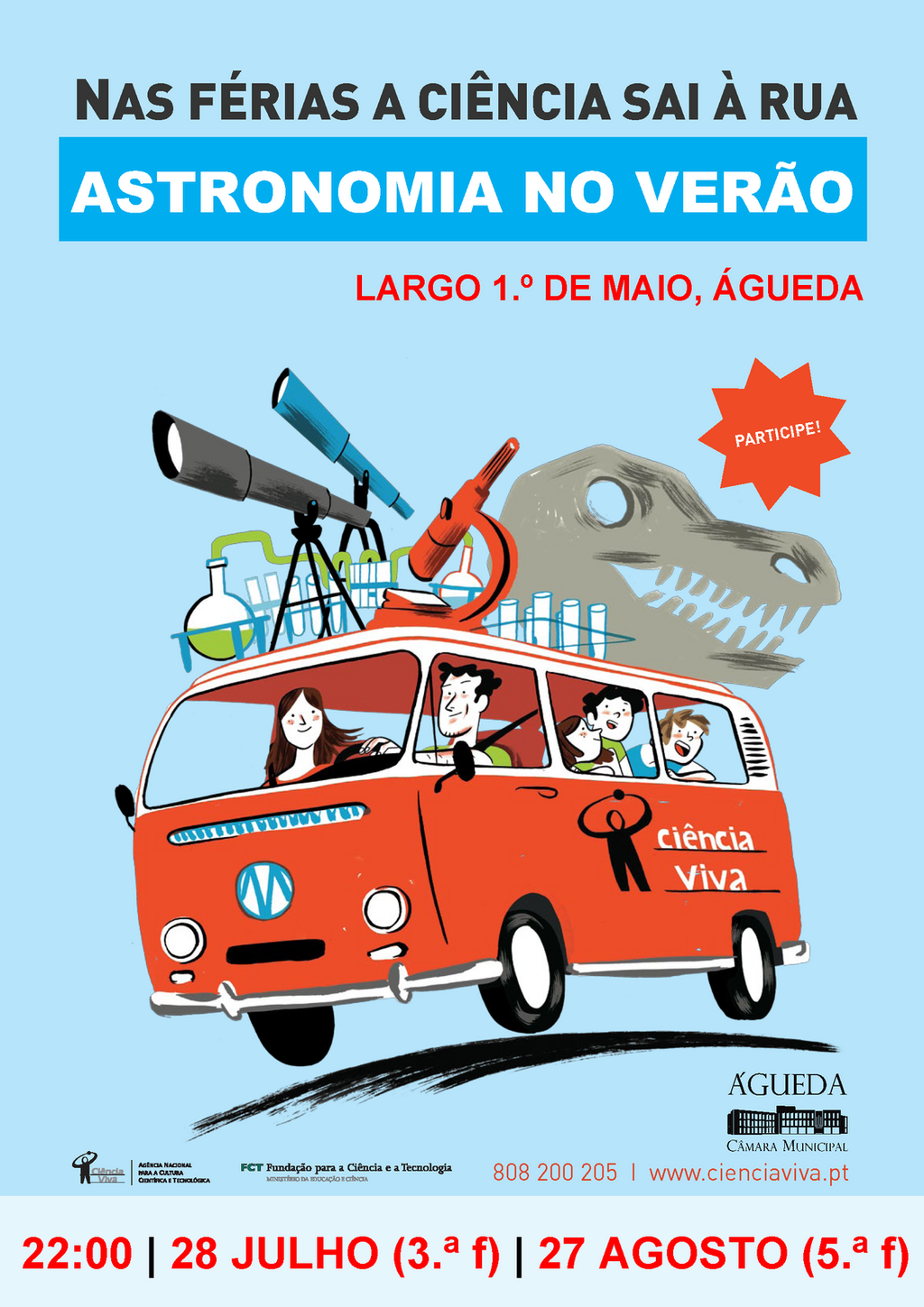 28 de julho e 27 de agosto :: Autarquia promove Astronomia no Verão no Largo 1.º de Maio