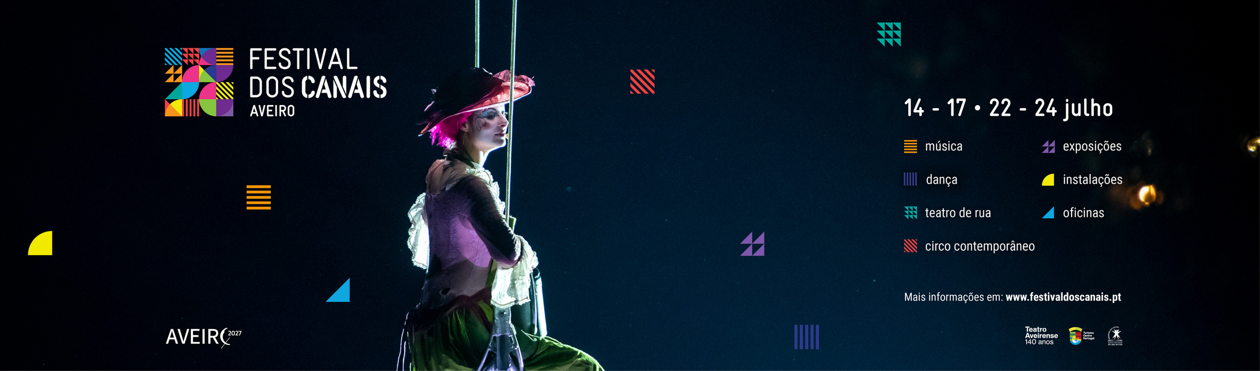 PROGRAMAÇÃO DO FESTIVAL DOS CANAIS – 14 A 17 E 22 A 24 DE JULHO