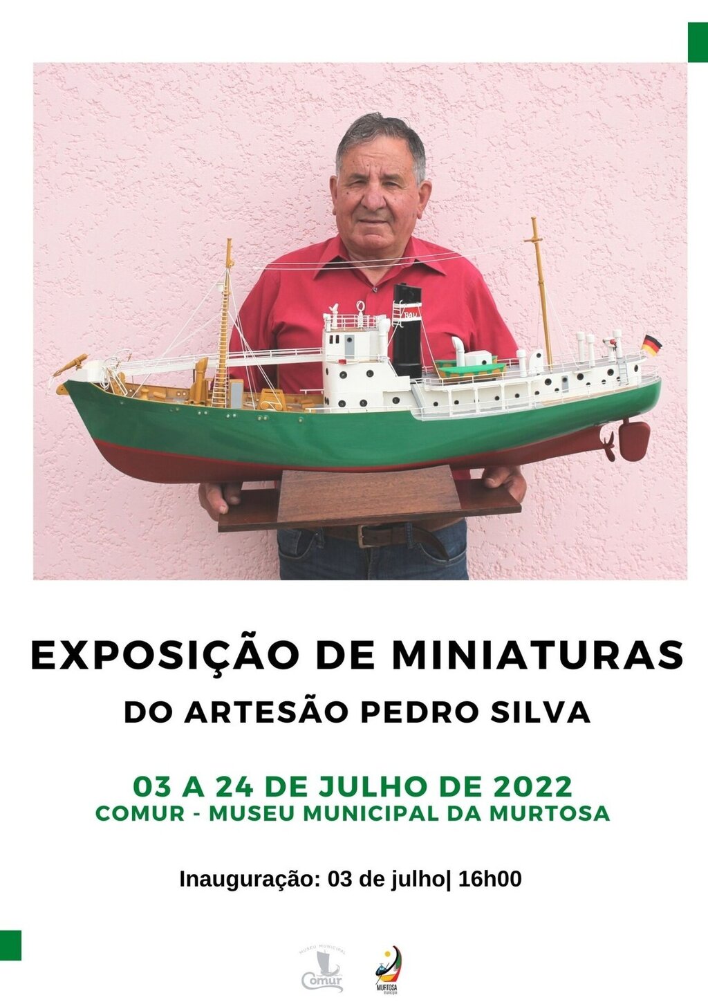 ARTESÃO PEDRO SILVA EXPÕE NA COMUR-MUSEU MUNICIPAL DA MURTOSA