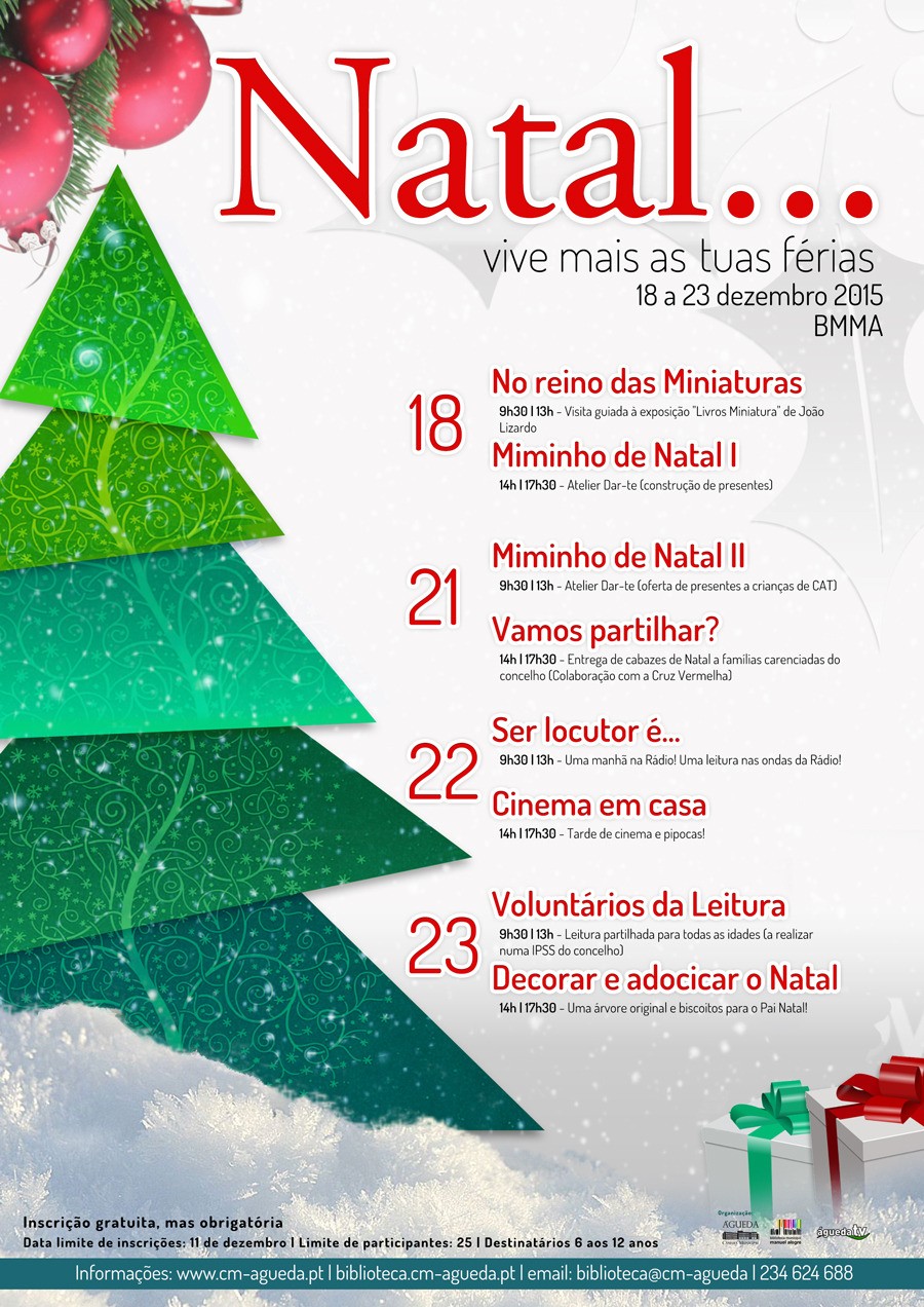 Atividades “Natal… vive mais as tuas férias” na Biblioteca Municipal Manuel Alegre