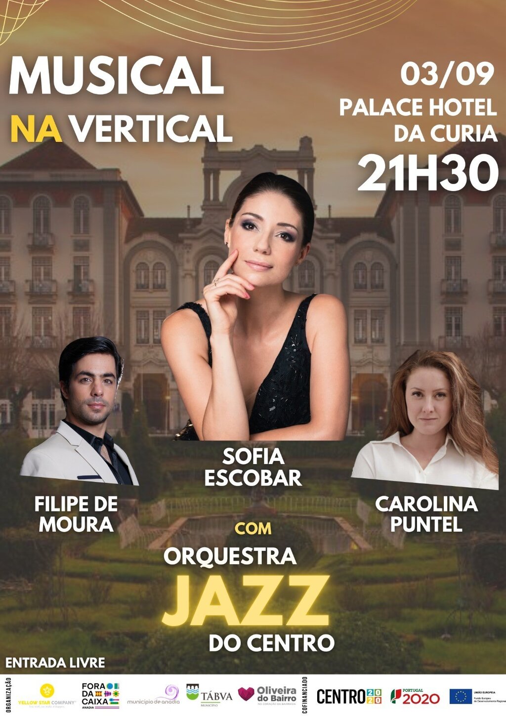 "Musical na Vertical" no Palace Hotel da Curia