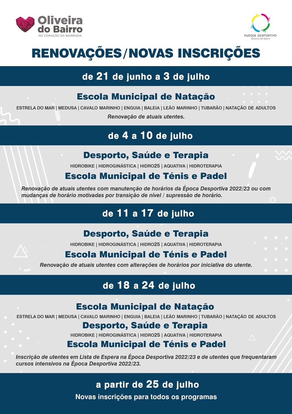 Parque Desportivo Municipal - Renova&ccedil;&otilde;es