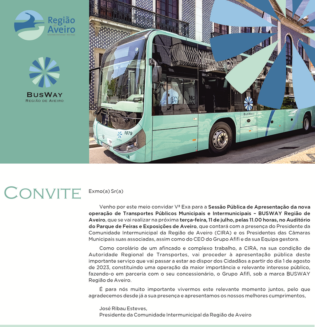 Transportes Públicos Municipais e Intermunicipais – BUSWAY Região de Aveiro