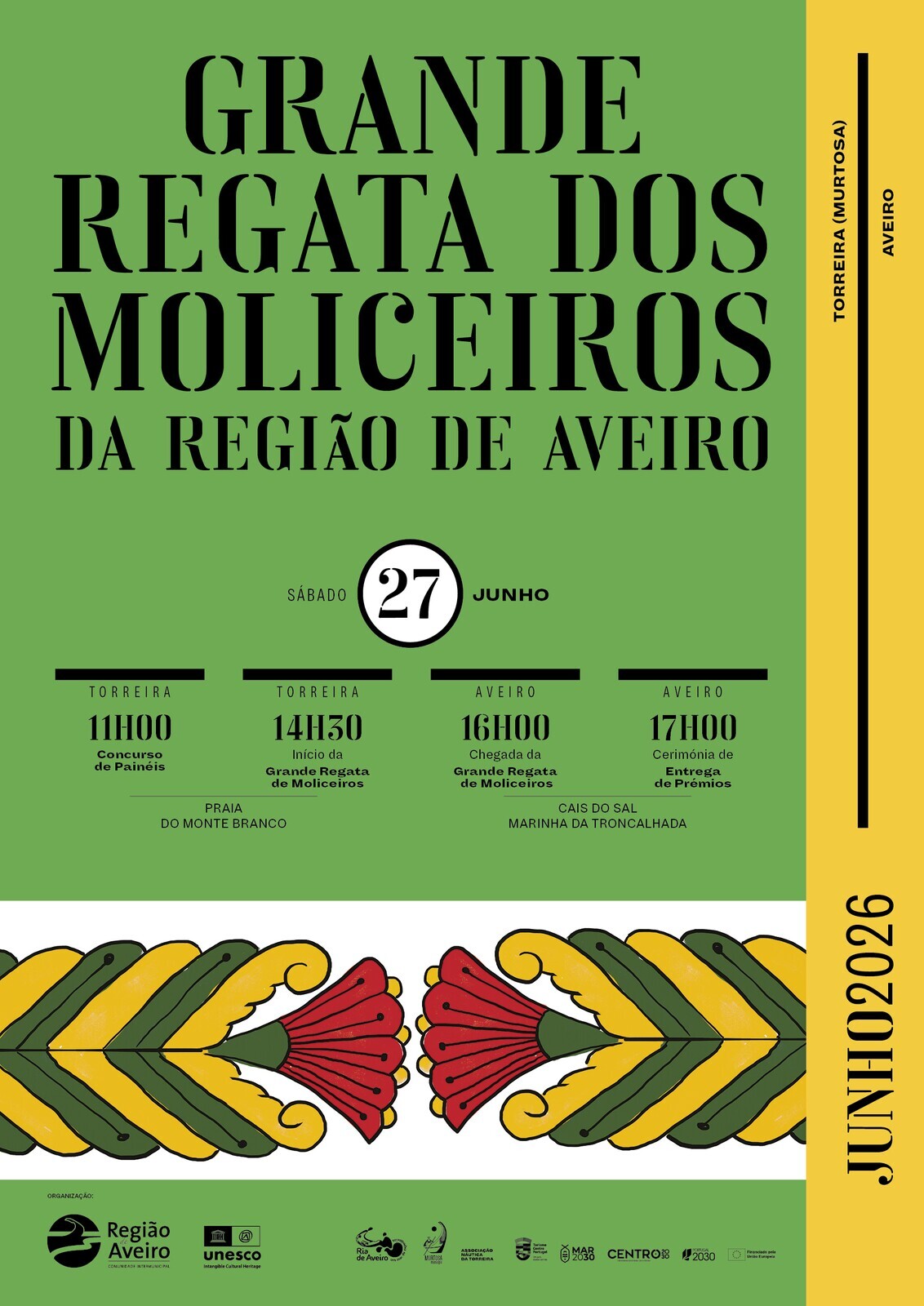 Cartaz da Grande Regata de Moliceiros da Regi&atilde;o de Aveiro